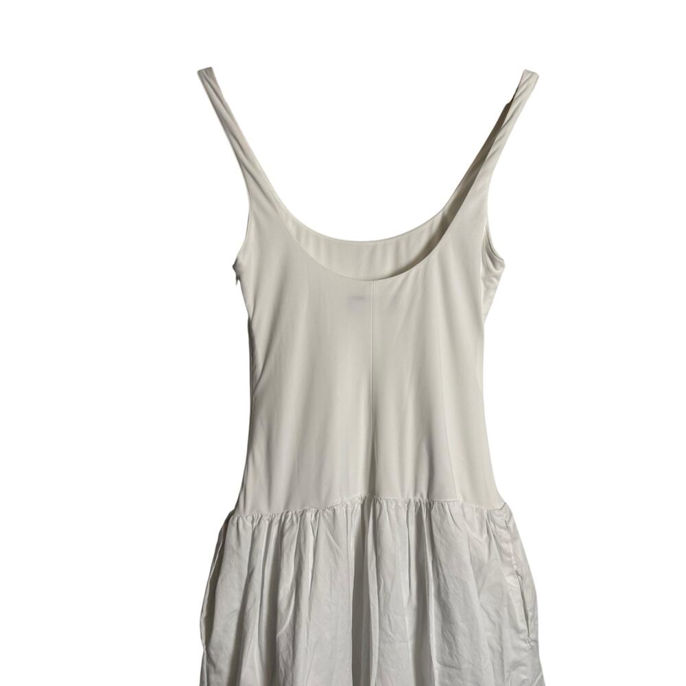 Zara White Midi Bubble Hem Dress - Picture 8 of 11